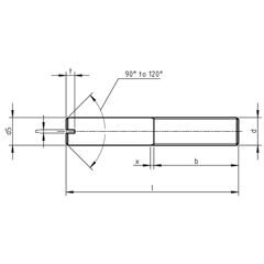 DIN 427 - Slotted Headless Screws with Flat Point