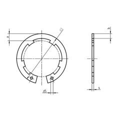 DIN 984 - Internal Retaining Rings with Lugs