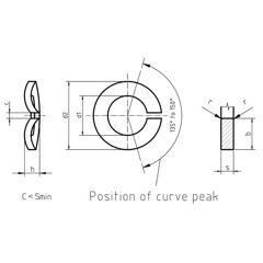 DIN 128 A - Split Spring Washers, Curved, Form A