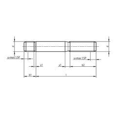 DIN 938 - Studs with Engagement Length 1xD