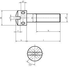 DIN 404 - Slotted Capstan Screws