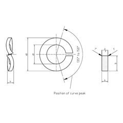 DIN 128 B - Split Spring Washers, Waved Form B