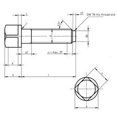 DIN 480 - Square Head Bolts with Collar and Tip Approach