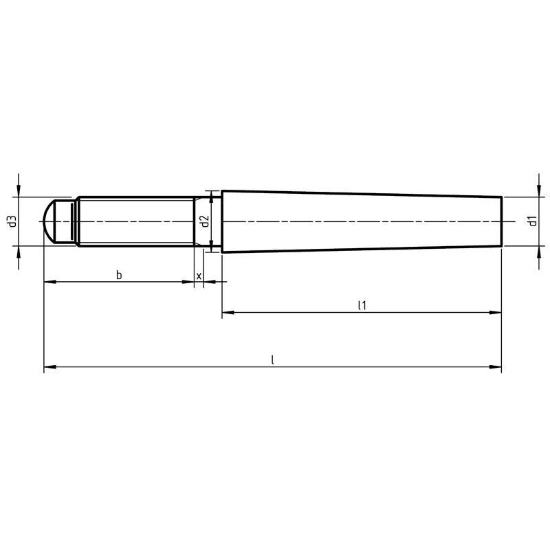 DIN 258 - Taper Pins with External Thread