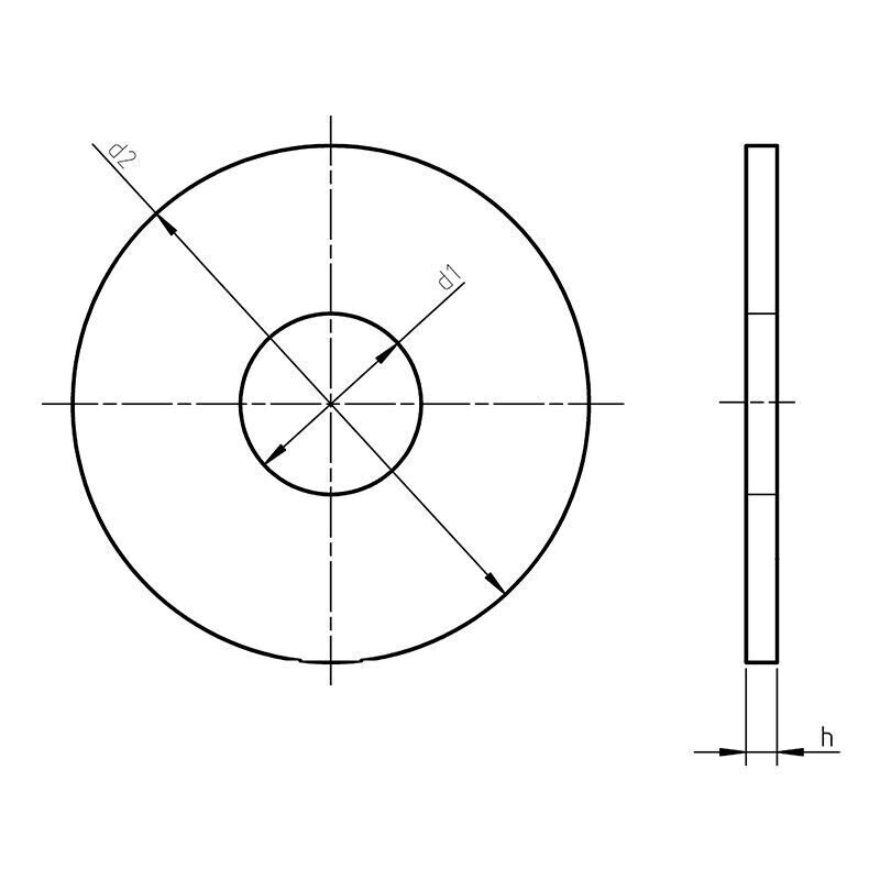 DIN 9021 - Plain Washer, Outer Diameter about 3d