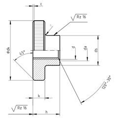 DIN 466 - Knurled Nuts, High Type