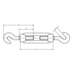 DIN 1480 HH - Turnbuckles, Forged