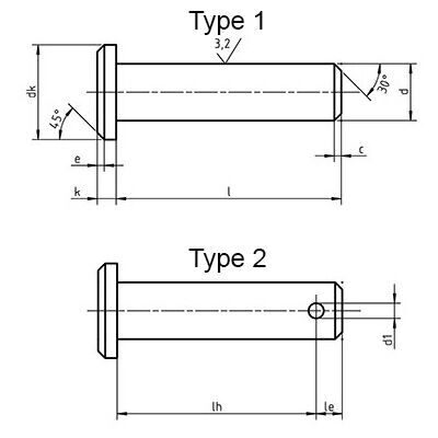 DIN 1444 - Clevis Pins with Head