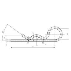 DIN 11024 E - Spring Cotters of a Bolt