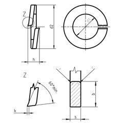 DIN 127 A - Spring Lock Washers, Form A