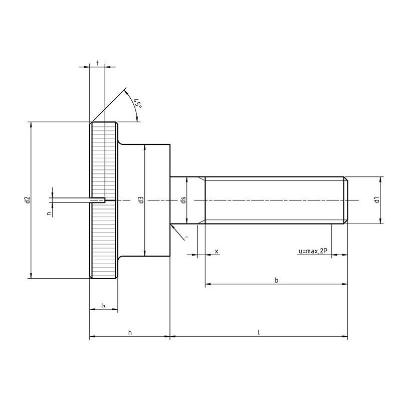 DIN 465 - Knurled Thumb Screws