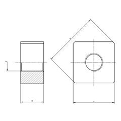 DIN 798 - Special Foundation Square Nuts