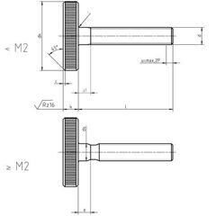 DIN 653 - Flat Knurled Thumb Screws