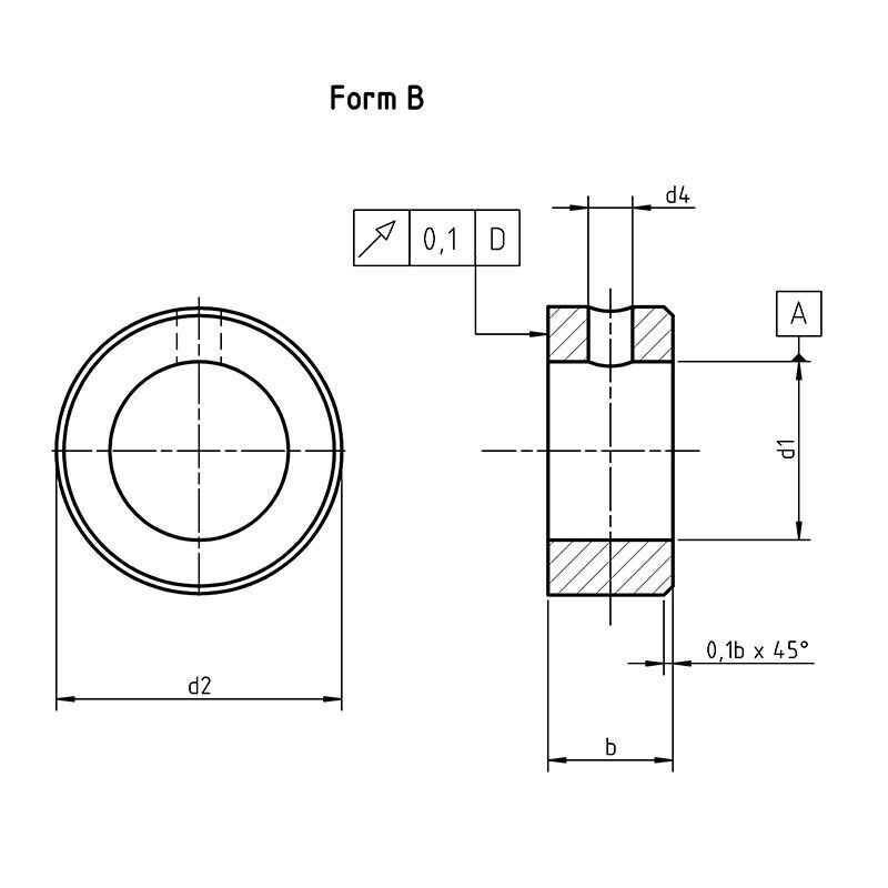 DIN 705 B - Adjusting Rings With Set Screw, Form B