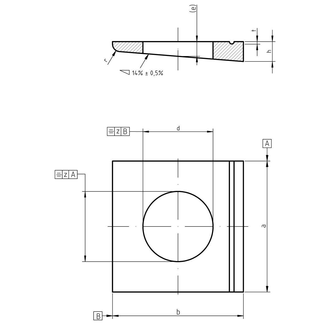 DIN 435 - Square Taper Washers for I-Sections