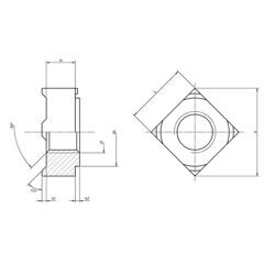 DIN 928 - Square Weld Nuts