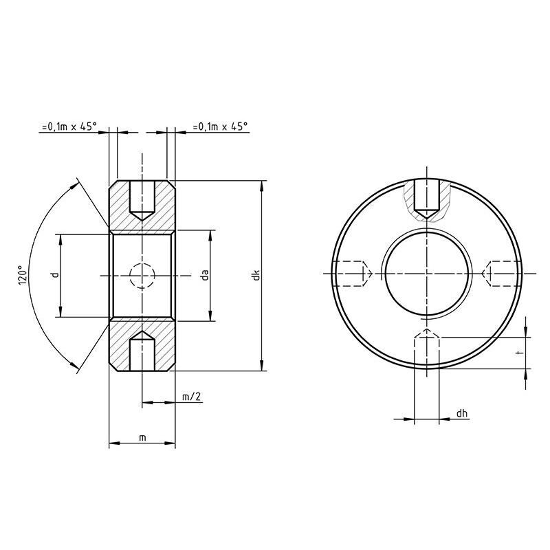 DIN 548 - Round Nuts with Set Pin Holes In Side