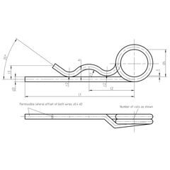 DIN 11024 D - Spring Cotters of a Bolt