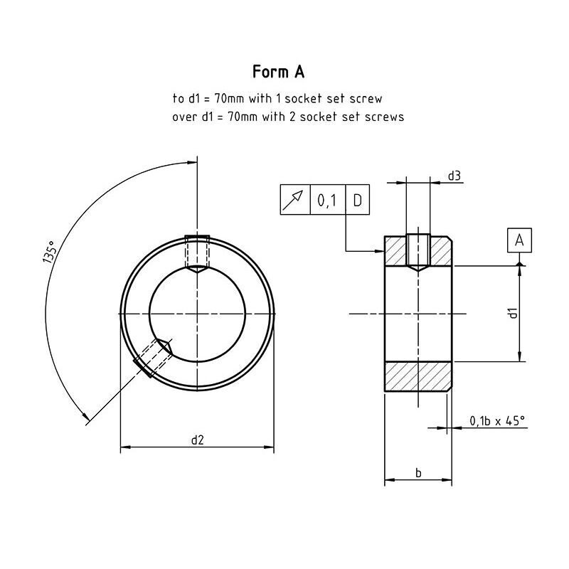 DIN 705 A - Adjusting Rings With Set Screw, Form A