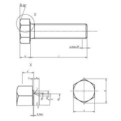 DIN 933 - Hexagon Head Bolts with Thread up to Head