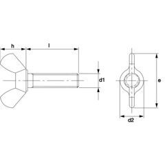 DIN 316 D - Wing Screws with Rounded Wings