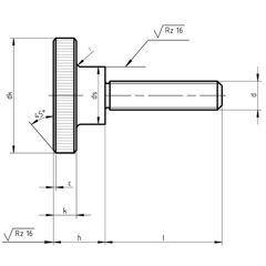 DIN 464 - Knurled Thumb Screws, High Type