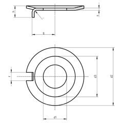 DIN 432 - External tab