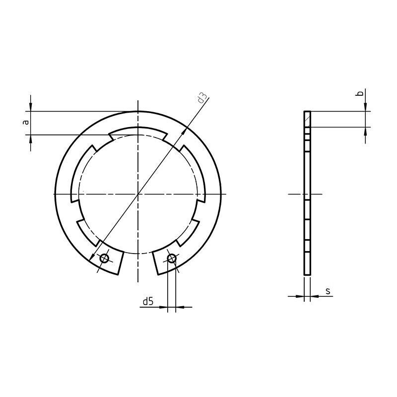 DIN 984 - Internal Retaining Rings with Lugs