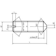 DIN 553 - Slotted Set Screws with Cone Point